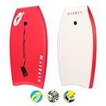 Osprey 37” Bodyboard for Kids and Small Adults, Lightweight Deck Boogie Board with Leash, Durable Core for Surfing & Bodysurfing