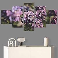SIGNWIN 5 Panel Canvas Wall Art Modern Art Bouquet Colorful Decorative Elements Floral Multicolor Photography - 60