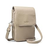 Compartiment intégré pour carte RFID : Petit sac pour téléphone portable pour femme avec porte-monnaie avec compartiment intégré pour carte RFID : design innovant avec doublure spéciale de protection RFID qui protège contre la lecture non autorisée de données sensibles - pour plus de sécurité au quotidien.