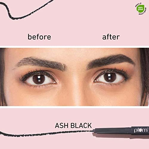 Plum Eye-Swear-By Brow Definer - Ash Black | Buildable Pigment | With Vitamin E | 100% Vegan & Cruelty Free - Image 6
