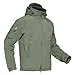 KEFITEVD Hommes Armée Vert Veste Tactique Étanche Softshell Polaire Doublure Doublure Outwear avec Multi Poche À Glissière