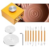 töpferscheibe kaufen 【STARKER MOTOR & GERÄUSCHARM】 Nehmen Sie einen hochwertigen Motor an, und das Rad dreht sich gleichmäßig. 0-300r / min Drehgeschwindigkeit, weniger als 60dB, geräuscharm. Einstellbare Geschwindigkeit, humanisierte Bedienung, praktisch und bequem.
