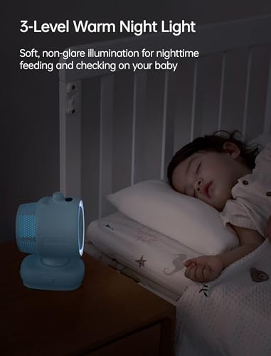 Image of JISULIFE Chic Clip Stroller Fan 2026-120Auto Oscillation & 2 Wind Mode | 21H Super Runtime,100-Level Breeze, LED Display & 3-Level Nightlight, Baby Fan for Crib, Stroller & Bedroom, Gift for Moms