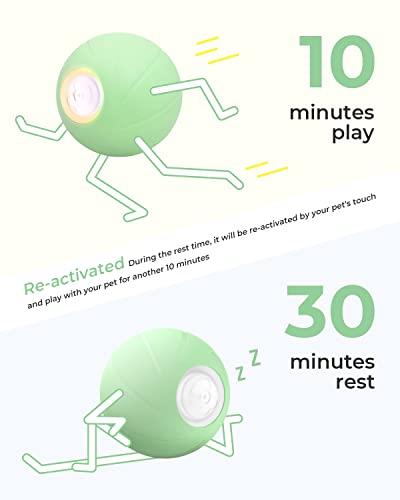 Cheerble Upgraded Smart Interactive Dog Toy, Wicked Ball Pe, Automatic Moving Bouncing Ball With Led Lights, Active Rolling For Medium Large Dogs Boredom, Peppy Pet Ball, Fun Birthday Gift #TOP4