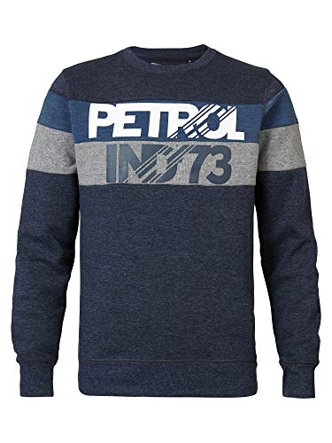 Petrol Industries - Sudadera con rayas azul oscuro XXXL