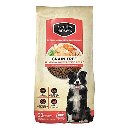 Berkley Jensen Gain Free Salmon and Sweet Potato Recipe for All Life Stages,30 Pounds