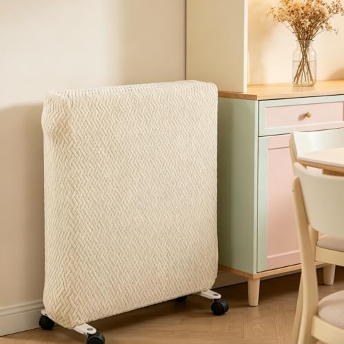 Protector rectangular beige para calefactores de dormitorio y hogar con tela lavable 8