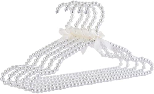 QTMY Paquete de 5 perchas de ropa con lazo de perlas blancas para vestido de novia, ropa para camisa, brasier (5 unidades) disponible en Yaxa Colombia