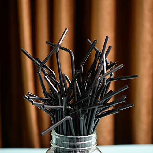 Pitillos desechables flexibles negros 200 pack 21 cm miniatura 3