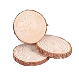 Wshao store Großhandel Pine Round Wood Chips Handmade Diy Malerei Jahresringe Massivholz Log Chips Kindergarten Dekoration Hintergrund Wand (Color : 5-6cm-5pc)