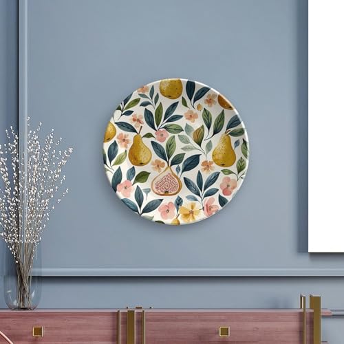 Plato decorativo Bone China Figs And Pears 7 pulg miniatura 5