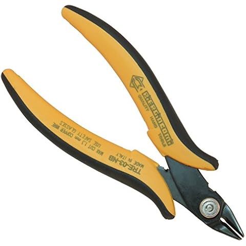 Piergiacomi Micro Soft Wire Cutter with an 8 mm Long jaw Set at a 21 Degree Angle for Flush Cutting Terminal Wires up to 1.3 mm (16AWG) - 1 TRE03NB Cover