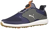 Puma Golf Men's Ignite Pwradapt Caged Disc Athletic Shoe, Peacoat-Puma Silver-Quiet Shade, 10.5 M US