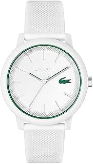Lacoste Męski Analogowy Zegarek Kwarcowy z Silikonowym Paskiem 2011169, Biały