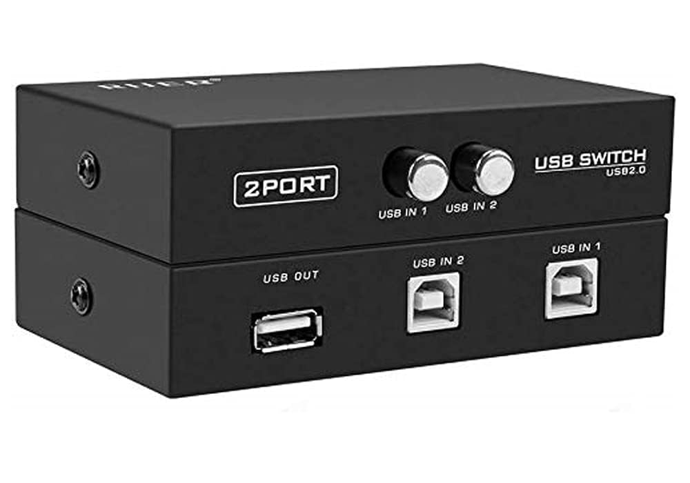 JIGYAS Printer Sharing USB Switch 2 Ports USB 2.0 Selector Switch for PC Sharing Switch Box for PC Computer Scanner Printers Projector Camera and Keyboard-picture-11