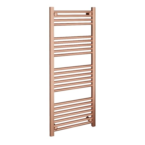 Straight Brushed Copper Ladder Towel Rail Radiators Central Heating Heater - 500 x 1200mm…