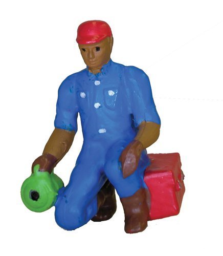 Model Power O Scale Man w/Flashlight, Lighted