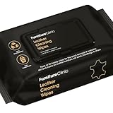 Furniture Clinic Leather Cleaning Wipes | 80 Count | Clean & Restore Leather & Vinyl Furniture, Handbags, Jackets, Car Seats, Interiors & More | Residue & Streak-Free | for Everyday Use