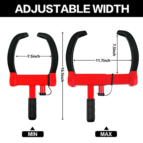 image for KAYCENTOP Wheel Clamp Lock Tire Lock Anti Theft Lock Fit Most Vehicles