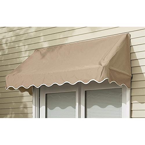 CASTLECREEK 4' Window Door Awning Sun Shade Canopy Outdoor Patio Cover Linen