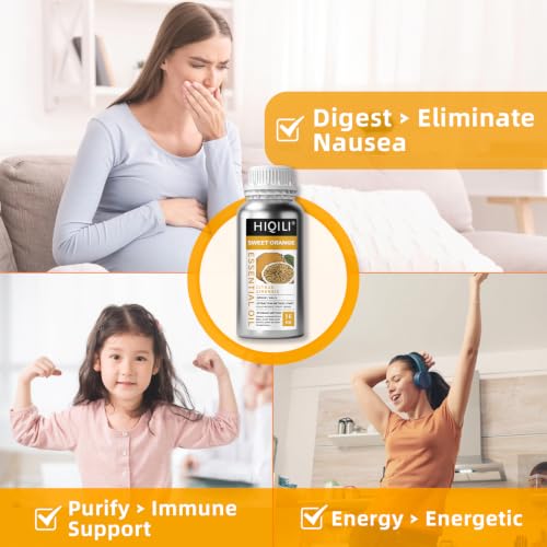 Image of HIQILI Sweet Orange Essential Oil Large Capacity for Skin Care & Diffusers | Air Freshening & Space Cleaning for DIY Studio, Spa, Hotel & Household Stock, Mall, Beauty Salon - 500mL / 16 fl oz