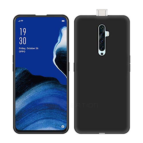 Image of Case Creation Luxurious OG Series for Reno 2F Case Cover,Anti-Dirty Slim Case Frosted Matte Cute Candy TPU Raised Bezel (Splash of Color) Back Cover for Oppo Reno 2F -Black