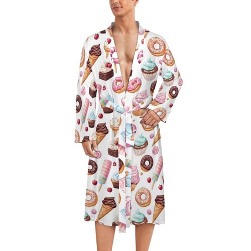Peignoir de bain homme kimono léger vêtement de nuit imprimé coloré
