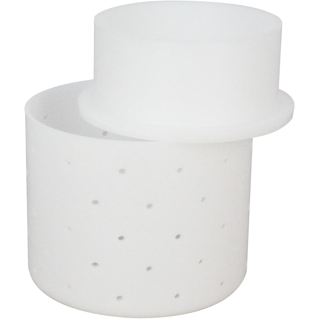Milky Käseform mit Pressdeckel Ø 110 mm – Käseform zum Käse selber machen – Käseformen für Camembert & Frischkäse – Hochwertige Feta Käseform aus lebensmittelechtem Kunststoff