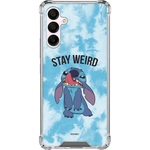 Skinit Clear Phone Case Compatible with Galaxy A16 5G - Officially Licensed Disney Lilo and Stitch Stay Weird Design