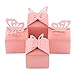 Kslong 50pcs Boutique Butterfly Candy Box Decoration Dragees Wedding Gift Favor Boxes (Pink)