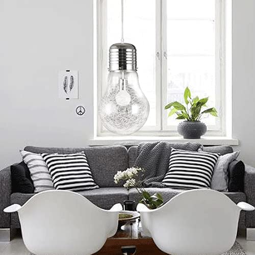 Lámparas Colgantes De Vidrio de estilo industrial con elegante estructura metálica robusta 3