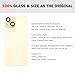 UooFide Rear Screen Back Glass Cover Compatible with iPhone 15 6.1-Inches All Carriers +Pre-Installed Plate +Wireless Charging Coil Flex Cable +Flashlight +Microphone +Camera Frame (Yellow)