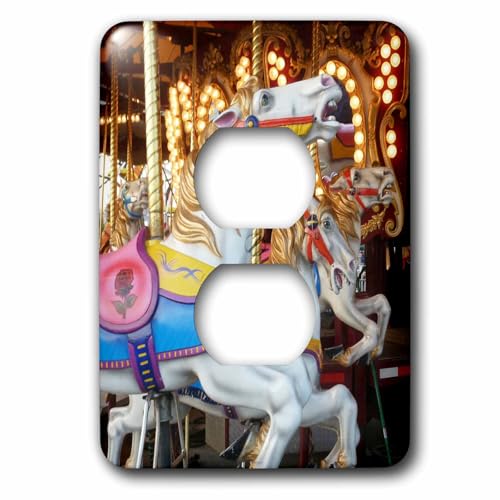 Vintage carrousel cache prise mural pour double prise électrique - 2