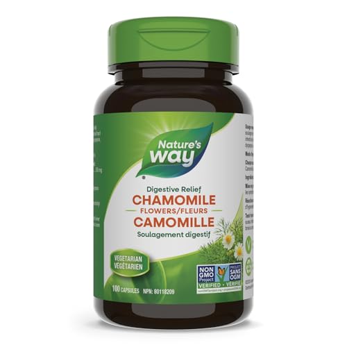 Nature's Way - Nature's Way Premium Chamomile Flowers Capsules - Herbal Digestive Support - Non-GMO, Free from Common Allergens, 100 Vegetarian Capsules