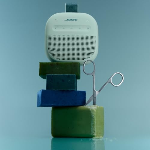 Image of Bose SoundLink Micro Portable Bluetooth Speaker (2nd Gen), Wireless Outdoor Speaker, Up to 12 Hours Battery Life, Waterproof and Dustproof, Dewdrop Mint - Limited Edition Color