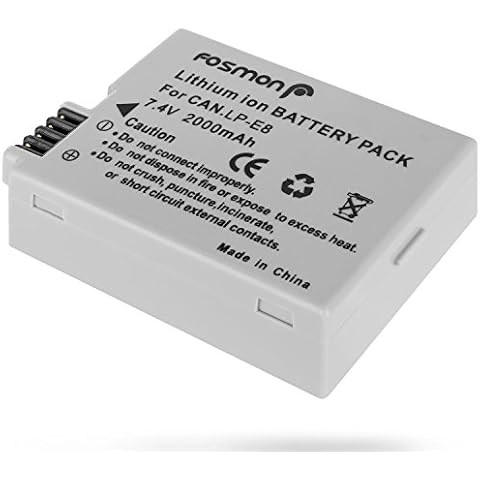 Batería de Litio Fosmon 7.4V 2000mAh para Canon EOS Cover