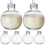 Veemoon Weihnachtsschmuck Trinkkugeln Durchsichtig Weihnachts-Schnapskugeln DIY Basteln Für Geburtstags- Und Hochzeitsdekorationen Transparent Silber 8 00 X 6 80 X 6 80 Cm