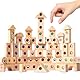 Regenbogen-Stapelspielzeug Aus Holz, Holzbausteine Set für Kinder, Regenbogen Stapelblock, Regenbogen-Stapelspielzeug Aus Holz Mit Acryl Edelstein, Pädagogisches Lernspielzeug Für Kinder (50stk)