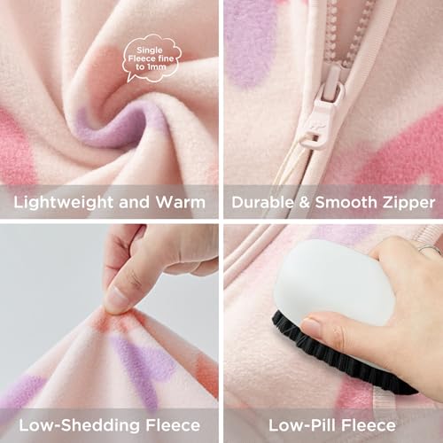 DAVE&BELLA Toddler Printed Polar Fleece Jacket, Zip Up Lightweight Outerwear for Kids Boys Girls Fall Spring Coat 2-9 Years3