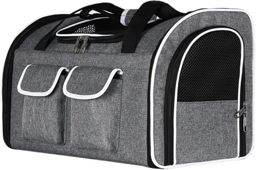 Ambety ペットキャリーバックペットバック ペットリュックペットキャリーケースペットボストン ペットキャリーリュック ペット用リュック ペット大型バック 犬用 猫用 小型 中型 2匹収納 15キロ 通気性 軽量 通院 災害時 折りたたみ ペットキャリー