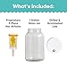 Craft A Brew - For Home Brewing Beer, Wine, Cider, and More - Includes Four 1 Gallon Glass Fermenter Jars, Lids, and Airlocks - Fermentation Jar 4-pack