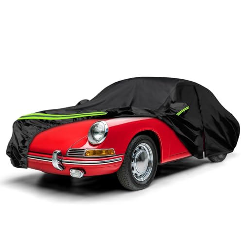 Image of Waterproof Car Covers Replace for 1964-1998 Porsche F-Series, G-Series, 930 /964 /993, 6 Layers All Weather Custom-fit Car Cover with Zipper Door & Windproof Bands for Snow Rain Dust Protection