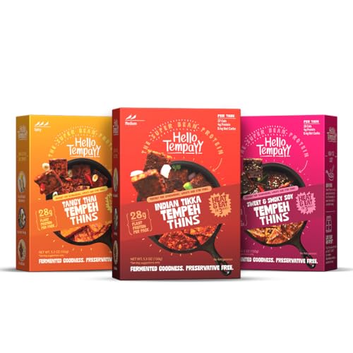 Hello Tempayy Ready To Cook Tempeh-All Thins Tempeh (Pack Of 3)- 28G Clean Protein cover