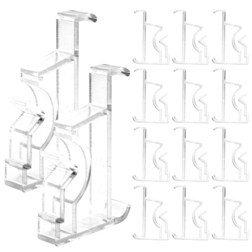 MUCKLILY 8sets Wear-Resistant Valance Clips Household Blind Clips for Easy Installation Replaceable Curtain Accessories Compact and Lightweight Valance Clamps