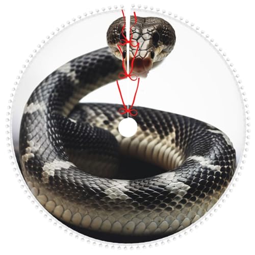 Jupe de sapin de Noël serpent cobra 122 cm cache-pied - 2