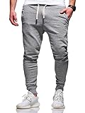 JACK & JONES Herren Jogginghose Sweat Pants Trainingshose Freizeithose Joggers Streetwear (Large, Light Grey Melange)