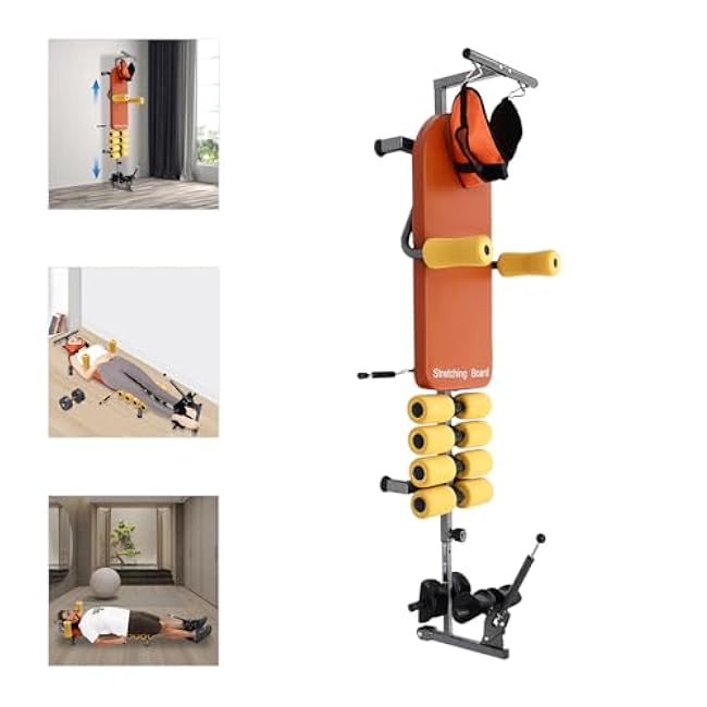 Back Stretch Bench with Cervical Traction 286lbs Inline Back Stretch Bench Back and Neck Decompression for Neck Back Hip Leg Decompression Training Home Gym Office