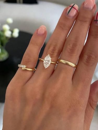 1pc 2CT Unique Horse Eye Shape Zircons Rings For Women Party Engagement Wear Silver Ring Fine Jewelry For Anniversary Birthday4