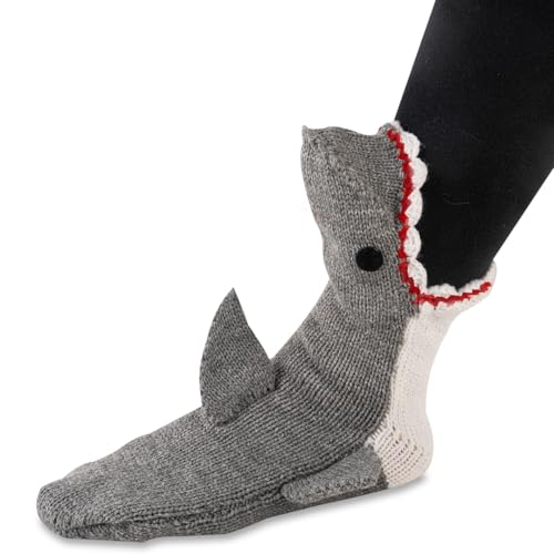 Image of LOLAT Novelty Animal Socks Knit Shark T-Rex Dinosaur Alligator Croc Sock for Christmas Gifts Creative Home Warm