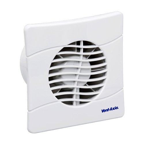 Vent-Axia 436530A / BAS100SLB Slimline Bathroom/Toilet Extractor Fan (No Timer), 16 W, 240 V